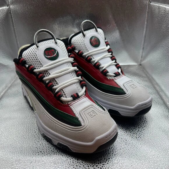 Size 8 DC Legacy OG Mens Black White Red Black Lace-Up‎ Skateboarding Shoes